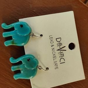 Turquoise 🐘 earrings